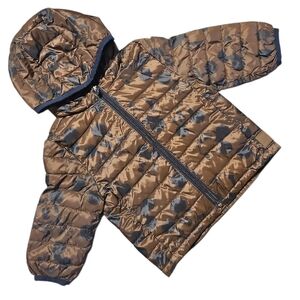 Baby GAP Brown and Blue Mickey Mouse Puffer Jacket 12-18 Months